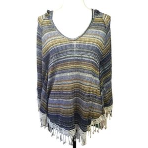 Vintage Havana Hooded Poncho/Top Size Small in Autumn Desert